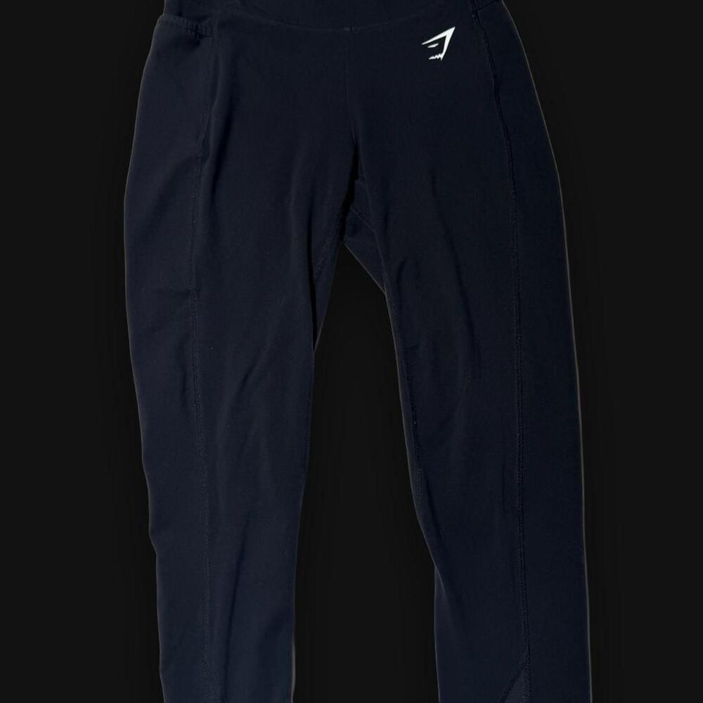 Gymshark Women's Black and Navy Leggings